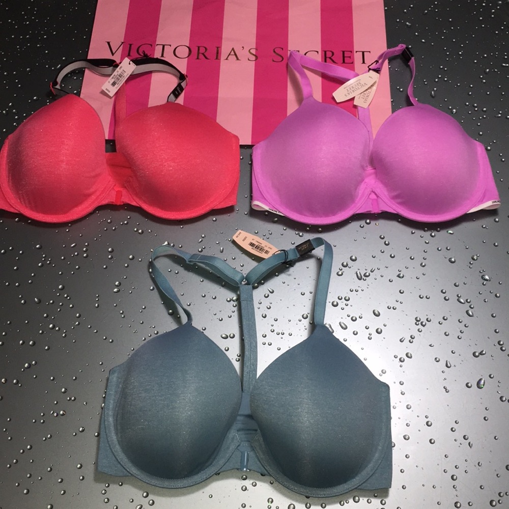 New❤️3 Victoria Secret Lined Demi-Buste Bra 32DD